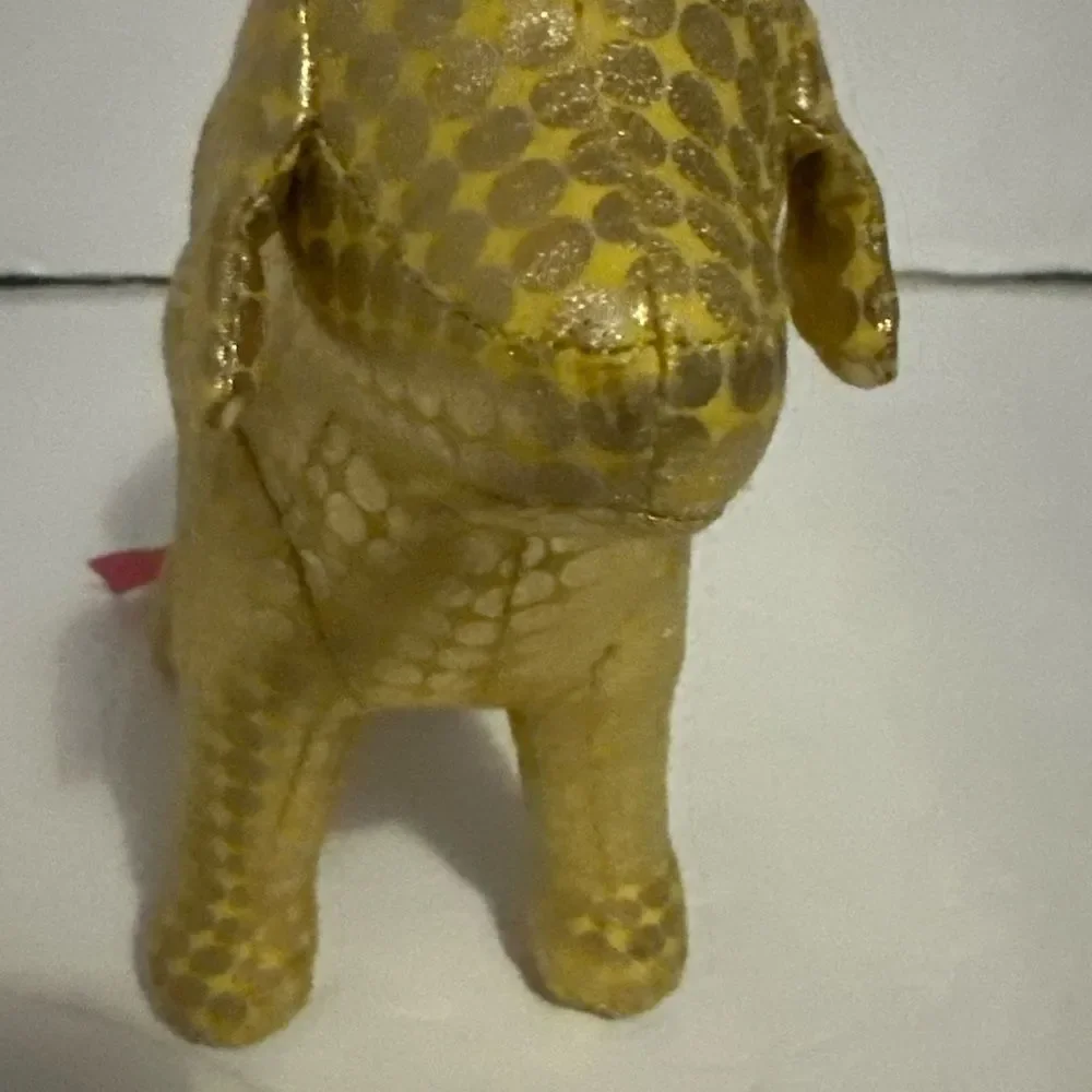 Gold Victoria Secret Decorative Dog Figurine small